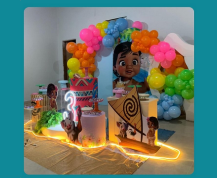 Decoração Moana para festas em Sobradinho