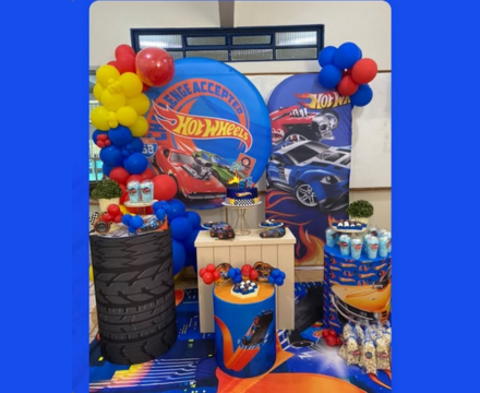 Decoração Hotwheels para festas em Sobradinho